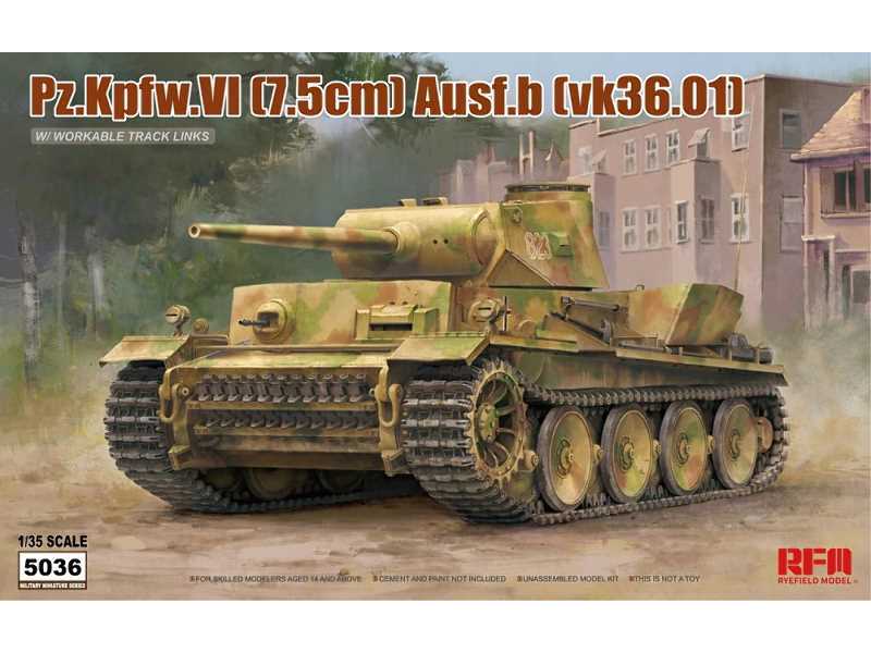 Pz.Kpfw.VI (7,5cm) Ausf.B (VK36.01) w/ workable track links - zdjęcie 1 Pz.Kpfw.VI (7,5cm) Ausf.B (VK36.01) w/ workable track links - zdjęcie 1
