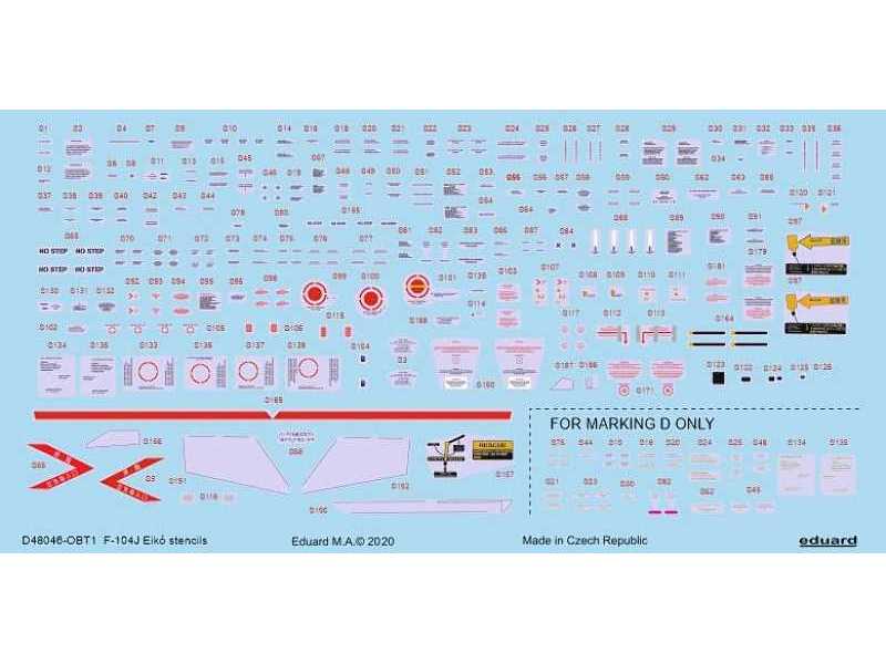 F-104J Eikó stencils 1/48 - zdjęcie 1 F-104J Eikó stencils 1/48 - zdjęcie 1