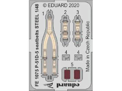 P-51D-5 seatbelts STEEL 1/48 - zdjęcie 1