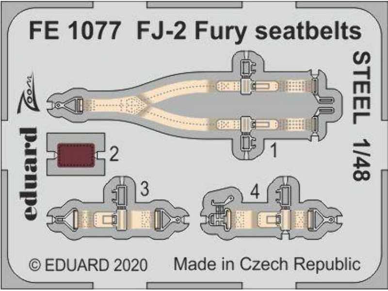 FJ-2 Fury seatbelts STEEL 1/48 - zdjęcie 1 FJ-2 Fury seatbelts STEEL 1/48 - zdjęcie 1
