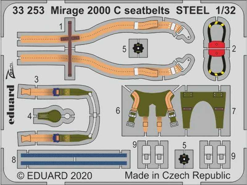 Mirage 2000 C seatbelts STEEL 1/32 - zdjęcie 1