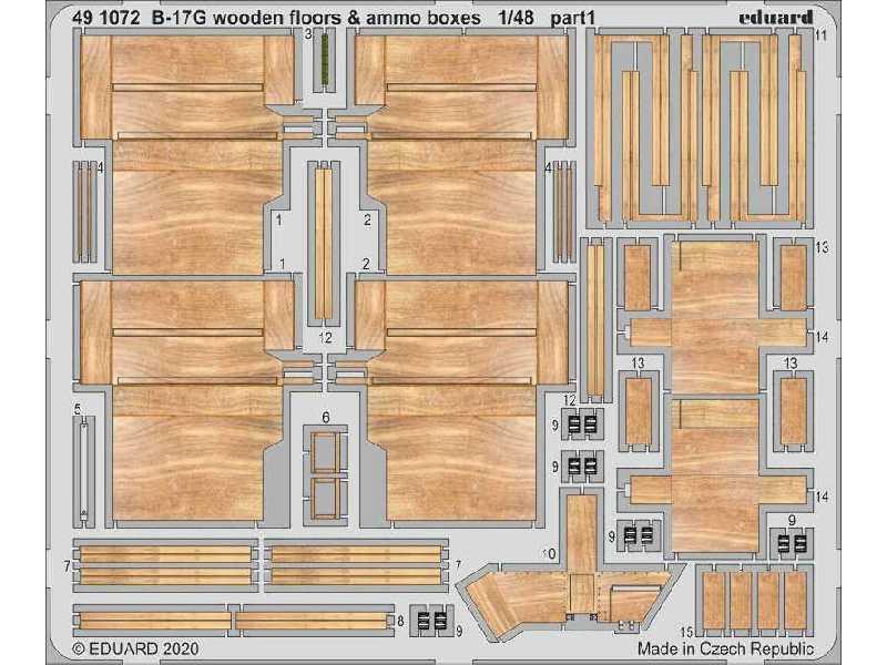 B-17G wooden floors & ammo boxes 1/48 - Hk Models - zdjęcie 1