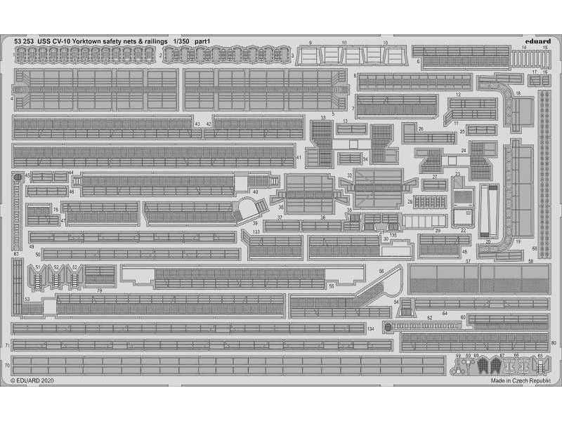USS CV-10 Yorktown safety nets & railings 1/350 - zdjęcie 1 USS CV-10 Yorktown safety nets & railings 1/350 - zdjęcie 1
