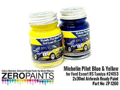 1260 Ford Escort Rs Michelin Pilot Blue & Yellow Set - zdjęcie 1