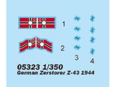 Niemiecki niszczyciel Zerstorer Z-43 - 1944 - zdjęcie 2