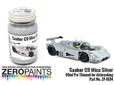 1634 Silver Mica Paint For Sauber C9 Le Mans 1989 - zdjęcie 1