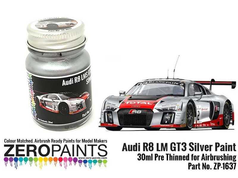 1637 Audi R8 Lms Gt3 Silver - zdjęcie 1 1637 Audi R8 Lms Gt3 Silver - zdjęcie 1