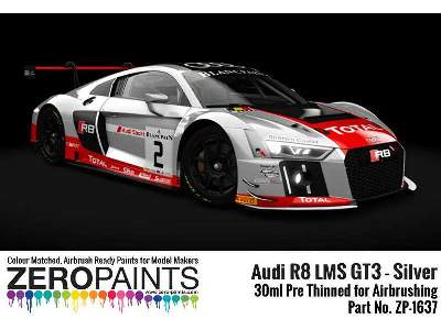 1637 Audi R8 Lms Gt3 Silver - zdjęcie 2