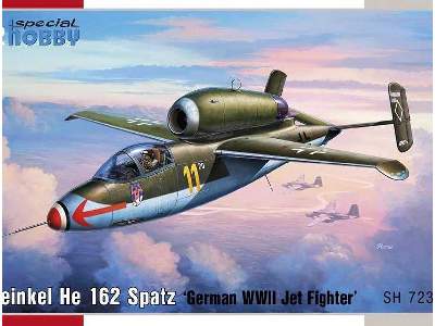 Heinkel He 162 Spatz - niemiecki myśliwiec odrzutowy II W. Ś. - zdjęcie 1