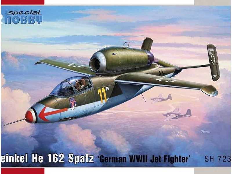 Heinkel He 162 Spatz - niemiecki myśliwiec odrzutowy II W. Ś. - zdjęcie 1 Heinkel He 162 Spatz - niemiecki myśliwiec odrzutowy II W. Ś. - zdjęcie 1