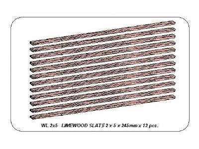 Listwy drewniane z lipy 2 x 4 x 245mm x 12 szt. - zdjęcie 5