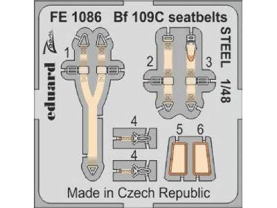 Bf 109C seatbelts STEEL 1/48 - zdjęcie 1