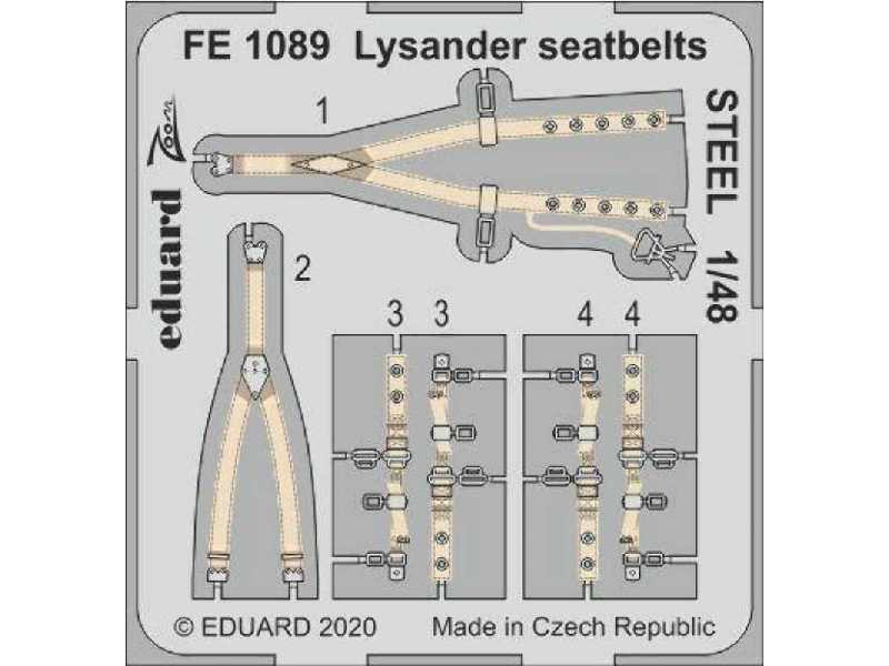 Lysander seatbelts STEEL 1/48 - zdjęcie 1 Lysander seatbelts STEEL 1/48 - zdjęcie 1