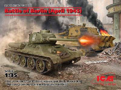 Bitwa o Berlin - kwiecień 1945 - T-34-85, King Tiger - zdjęcie 1