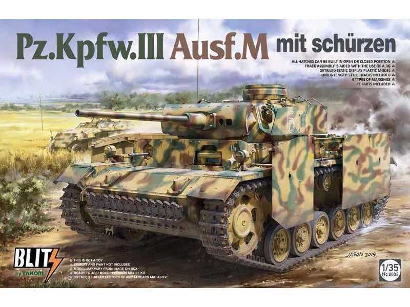 Pz.Kpfw.III Ausf.M mit Schürzen - zdjęcie 1 Pz.Kpfw.III Ausf.M mit Schürzen - zdjęcie 1