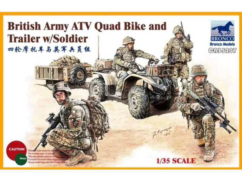 Brytyjski ATV Quad z przyczepą i figurkami - zdjęcie 1 Brytyjski ATV Quad z przyczepą i figurkami - zdjęcie 1