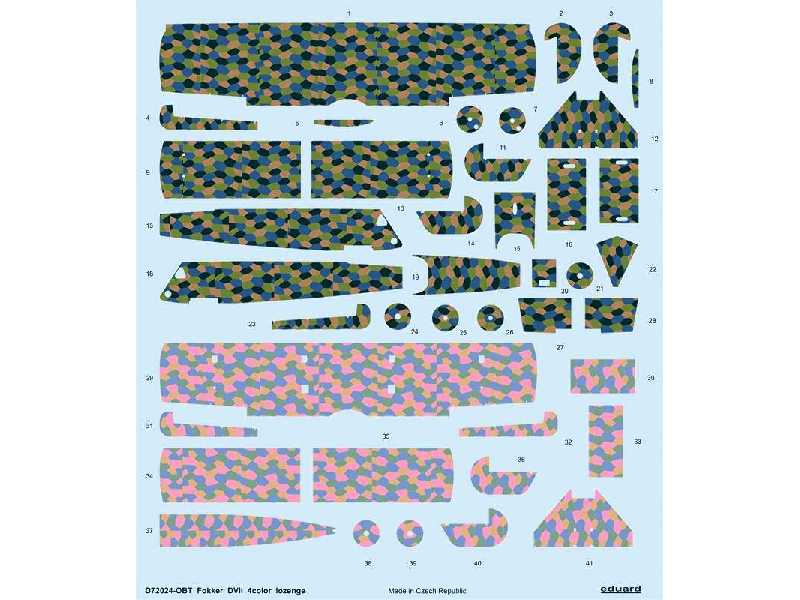 Fokker D. VII 4color lozenge 1/72 - zdjęcie 1