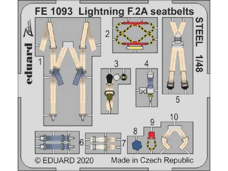 Lightning F.2A seatbelts STEEL 1/48 - zdjęcie 1