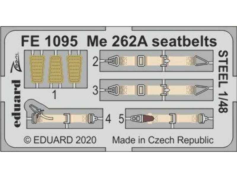 Me 262A seatbelts STEEL 1/48 - zdjęcie 1 Me 262A seatbelts STEEL 1/48 - zdjęcie 1