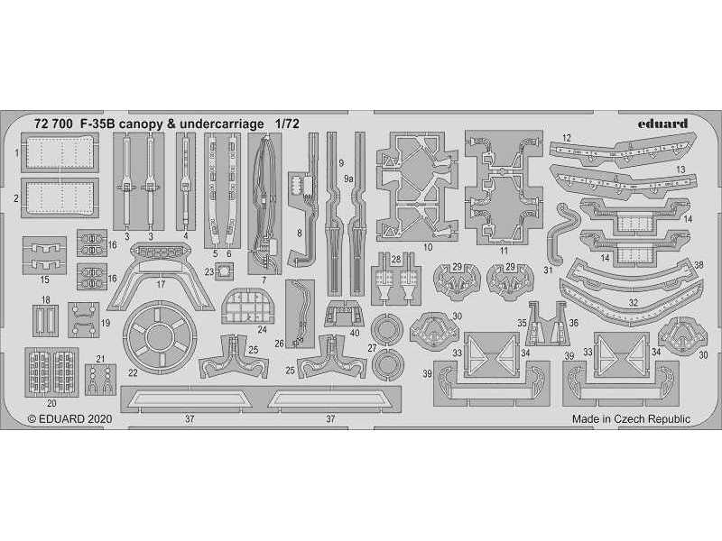F-35B canopy & undercarriage - Italeri - zdjęcie 1 F-35B canopy & undercarriage - Italeri - zdjęcie 1