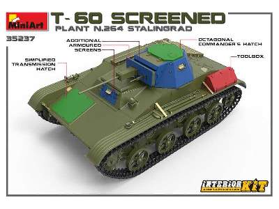 T-60 Screened (fabryka nr 264 Stalingrad) z wnętrzem - zdjęcie 2