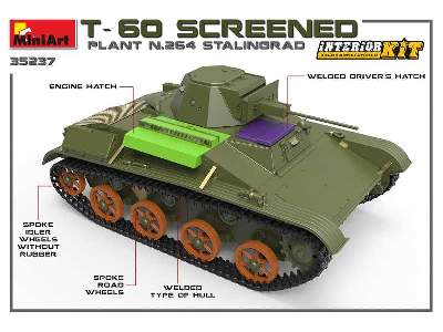 T-60 Screened (fabryka nr 264 Stalingrad) z wnętrzem - zdjęcie 23