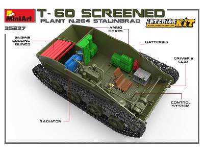 T-60 Screened (fabryka nr 264 Stalingrad) z wnętrzem - zdjęcie 31