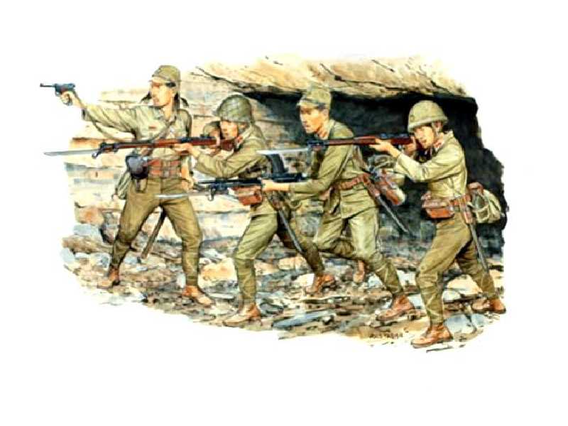 Piechota japońska - Iwo Jima 1945 - zdjęcie 1 Piechota japońska - Iwo Jima 1945 - zdjęcie 1