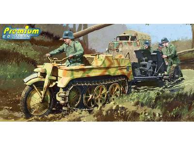 Sd.Kfz.2 Kettenkrad Late Production & 3.7cm PaK 36 z obsługą - zdjęcie 1