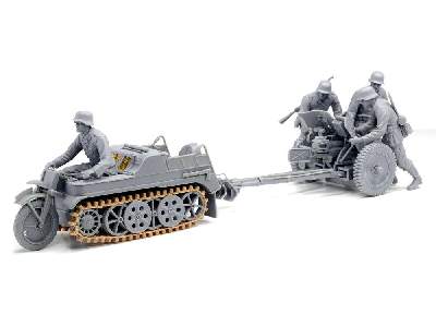 Sd.Kfz.2 Kettenkrad Late Production & 3.7cm PaK 36 z obsługą - zdjęcie 4