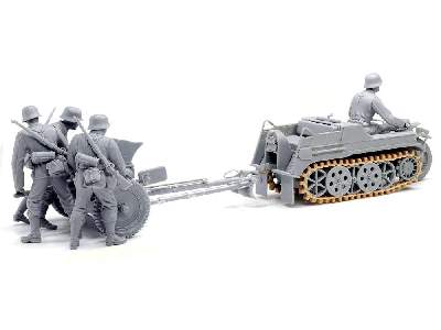 Sd.Kfz.2 Kettenkrad Late Production & 3.7cm PaK 36 z obsługą - zdjęcie 5