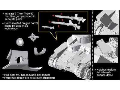 Typ 97 Chi-Ha czołg japoński z armatą 57mm i nowym kadłububem - zdjęcie 9