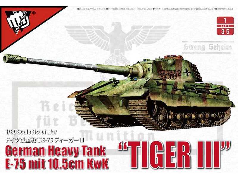 Fist Of War German WWii E75 Heavy Tank King Tiger Iii With 105mm - zdjęcie 1 Fist Of War German WWii E75 Heavy Tank King Tiger Iii With 105mm - zdjęcie 1