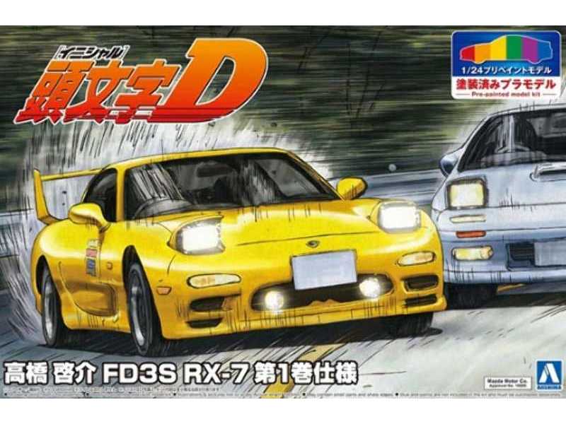 Initial D Keisuke Takahasi's Fd3s Rx-7 Vol.1 Ver. (Pre-painted M - zdjęcie 1 Initial D Keisuke Takahasi's Fd3s Rx-7 Vol.1 Ver. (Pre-painted M - zdjęcie 1