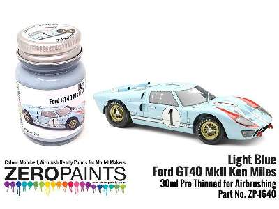 1640 Light Blue Ford Gt40 Mk Ii Ken Miles - zdjęcie 1