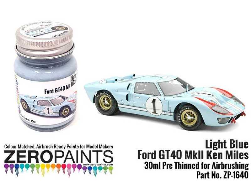 1640 Light Blue Ford Gt40 Mk Ii Ken Miles - zdjęcie 1 1640 Light Blue Ford Gt40 Mk Ii Ken Miles - zdjęcie 1