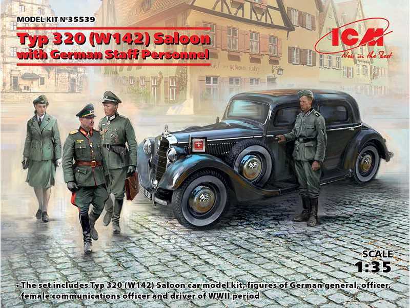 Mercedes-Benz Typ 320 (W142) Saloon z niemieckimi sztabowcami - zdjęcie 1 Mercedes-Benz Typ 320 (W142) Saloon z niemieckimi sztabowcami - zdjęcie 1