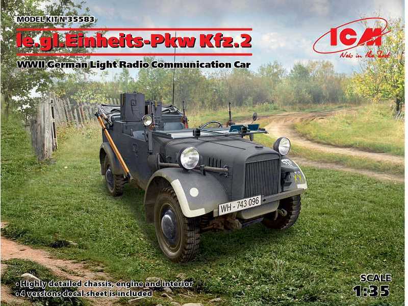 le.gl.Einheitz-Pkw Kfz.2 lekki niemiecki wóz łączności - II W.Ś. - zdjęcie 1 le.gl.Einheitz-Pkw Kfz.2 lekki niemiecki wóz łączności - II W.Ś. - zdjęcie 1