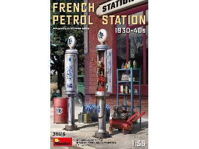 Francuska stajca benzynowa - 1930-1940 - zdjęcie 1