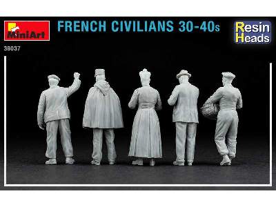 Francuscy cywile 1930-1940 - żywiczne głowy - zdjęcie 7