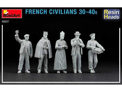 Francuscy cywile 1930-1940 - żywiczne głowy - zdjęcie 8