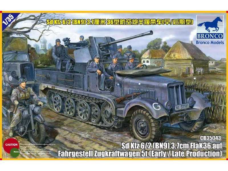 Sd.kfz 6/2 5t 3.7cm Flak36 half-track (BN9) Early/Late Prod. - zdjęcie 1 Sd.kfz 6/2 5t 3.7cm Flak36 half-track (BN9) Early/Late Prod. - zdjęcie 1
