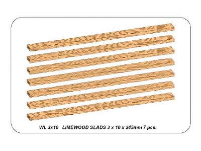 Listwy drewniane z lipy 3 x 10 x 245mm x 7 szt. - zdjęcie 5