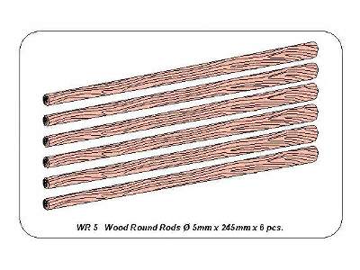 Pręty drewniane śr. 5 mm długość 245mm x 6 szt. - zdjęcie 5