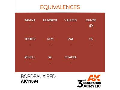 AK 11094 Bordeaux Red - zdjęcie 2
