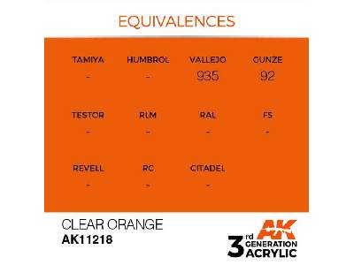 AK 11218 Clear Orange - zdjęcie 1