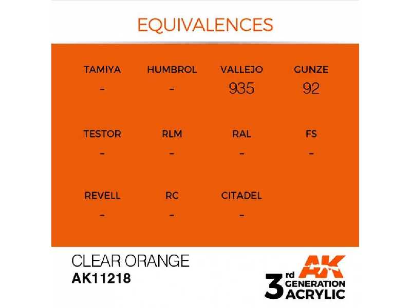 AK 11218 Clear Orange - zdjęcie 1 AK 11218 Clear Orange - zdjęcie 1