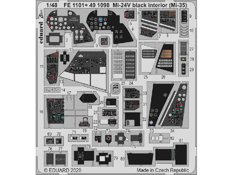 Mi-24 interior black (Mi-35) 1/48 - zdjęcie 1 Mi-24 interior black (Mi-35) 1/48 - zdjęcie 1