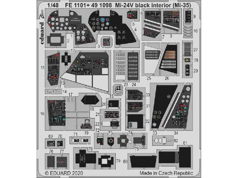 Mi-24 interior black (Mi-35) 1/48 - zdjęcie 1