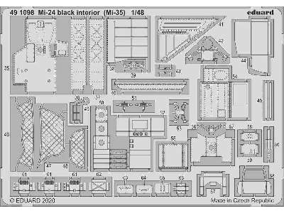 Mi-24 interior black (Mi-35) 1/48 - zdjęcie 2